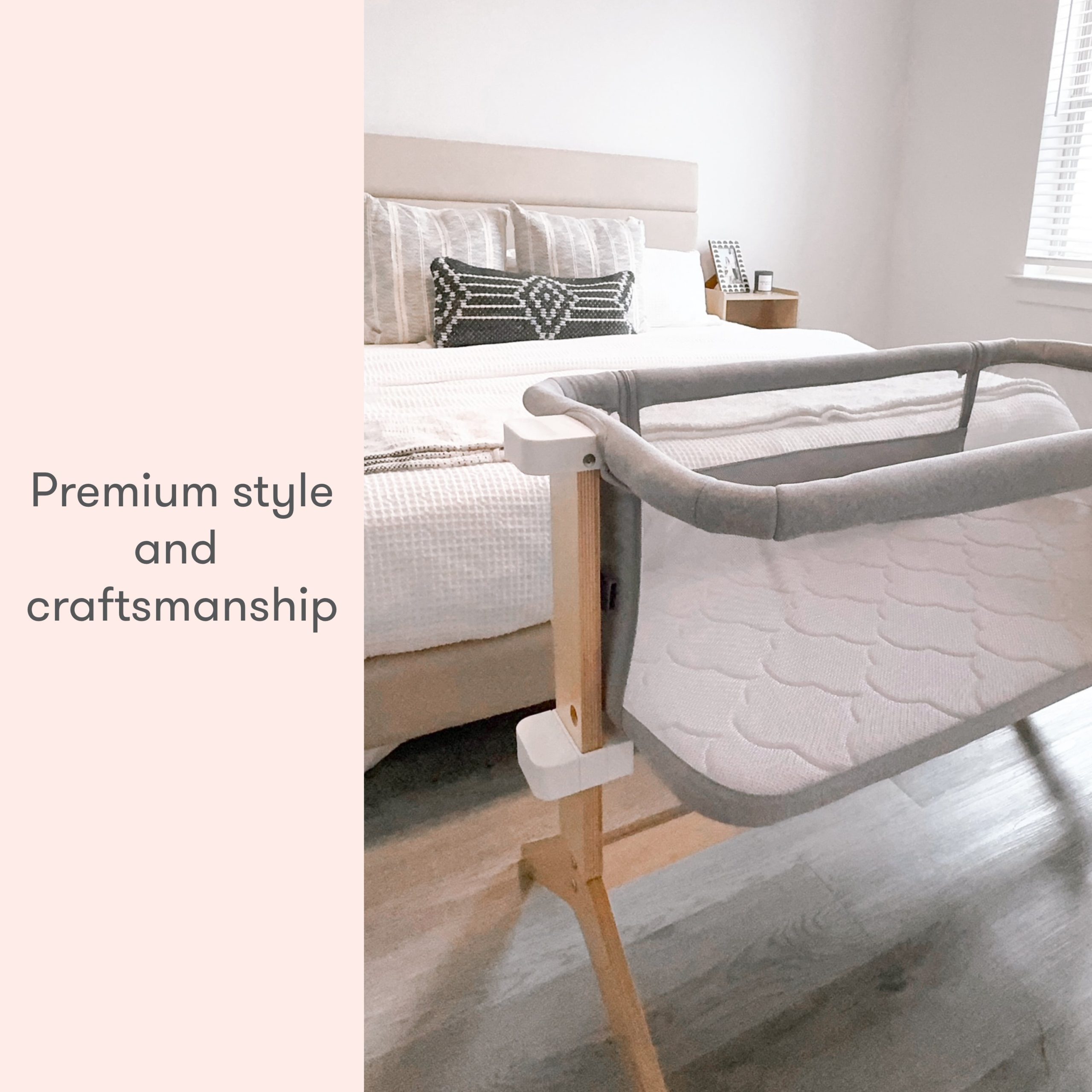 Bedside Sleeper. Original Crib Mattress + Waterproof Pad - Image 7