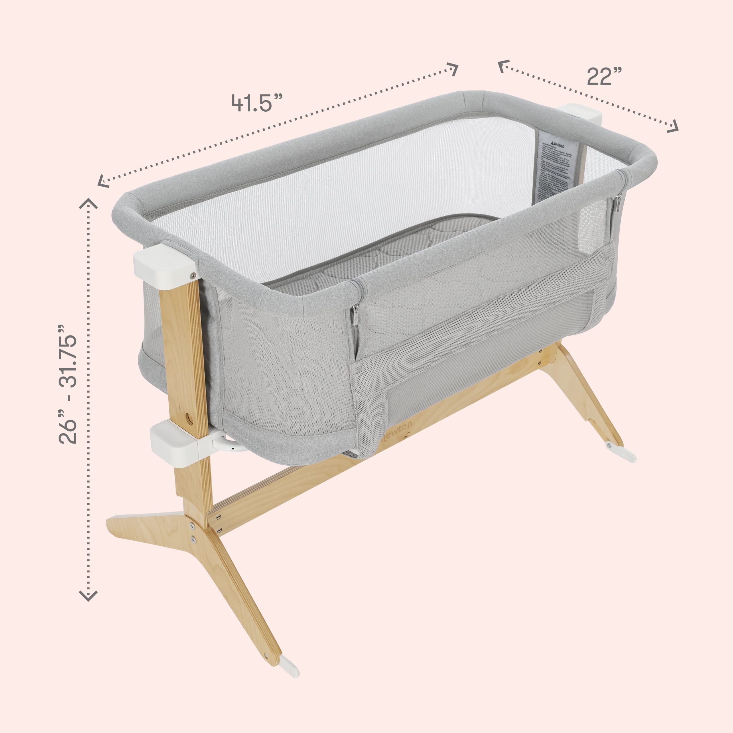 Bedside Sleeper. Original Crib Mattress + Waterproof Pad - Image 8