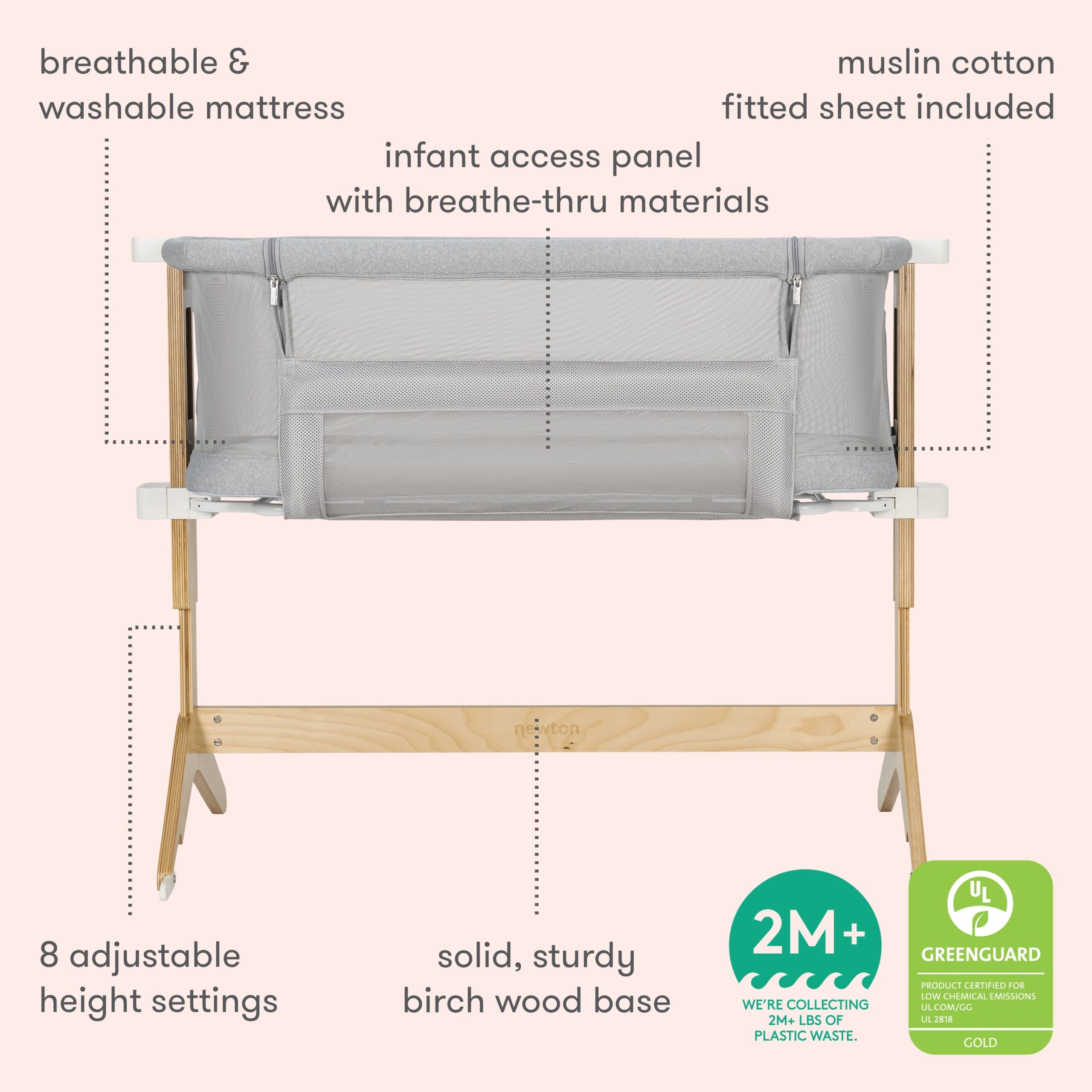 Bassinet & Bedside Sleeper + Original Crib Mattress - Image 5