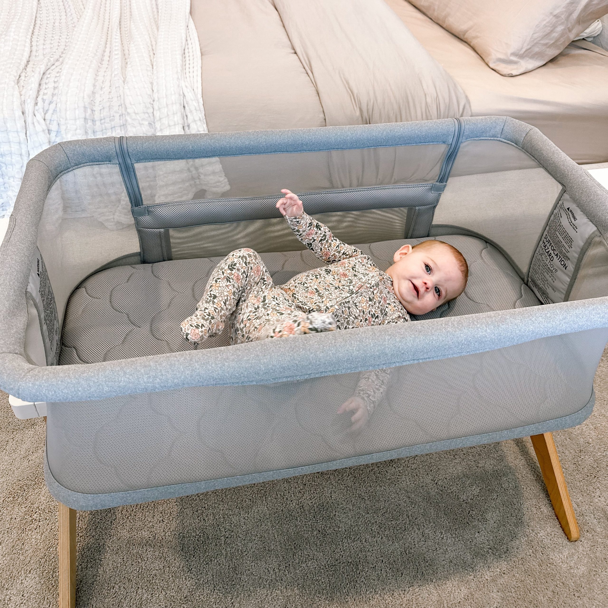 Bassinet & Bedside Sleeper + Original Crib Mattress - Image 7