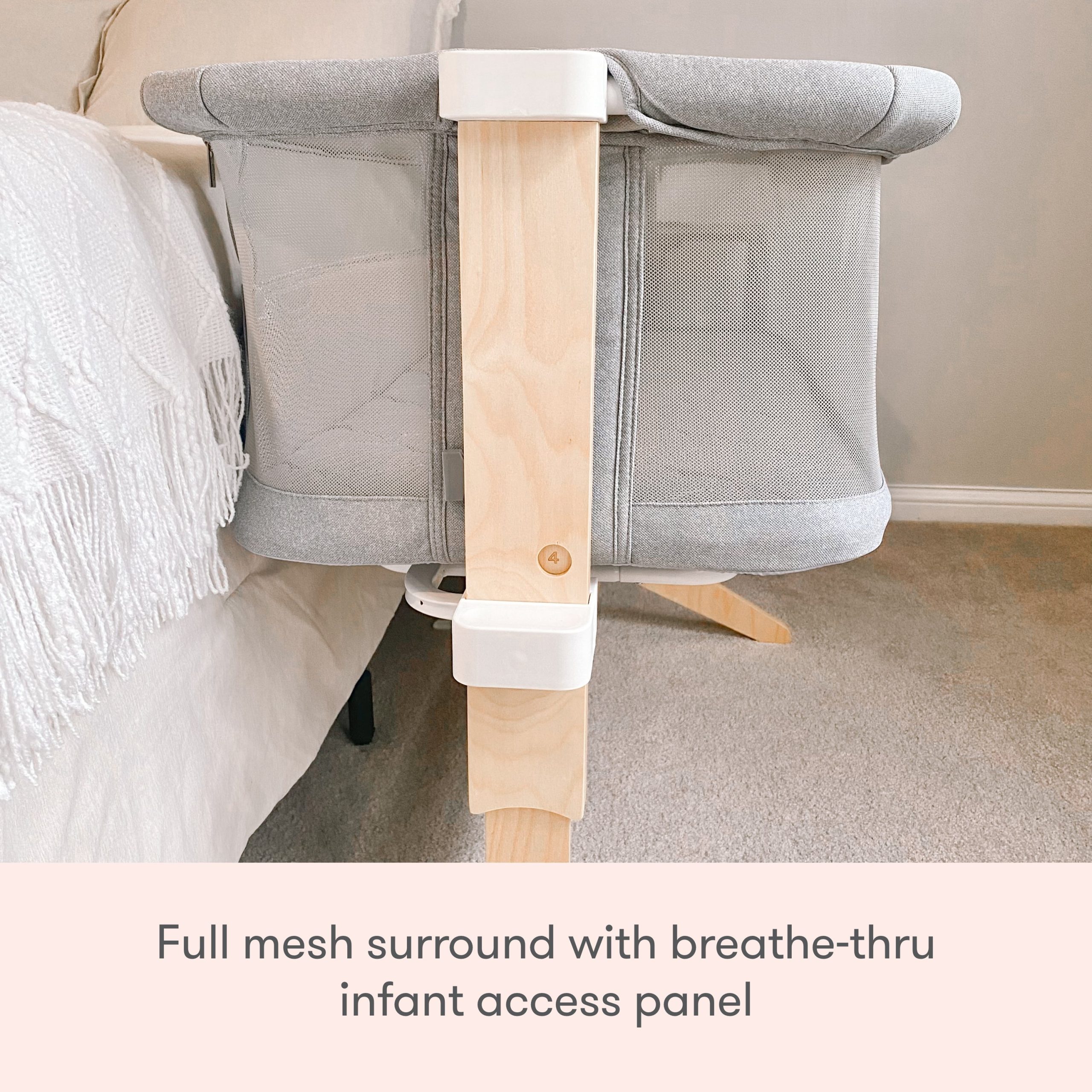 Bassinet & Bedside Sleeper + Original Crib Mattress - Image 8