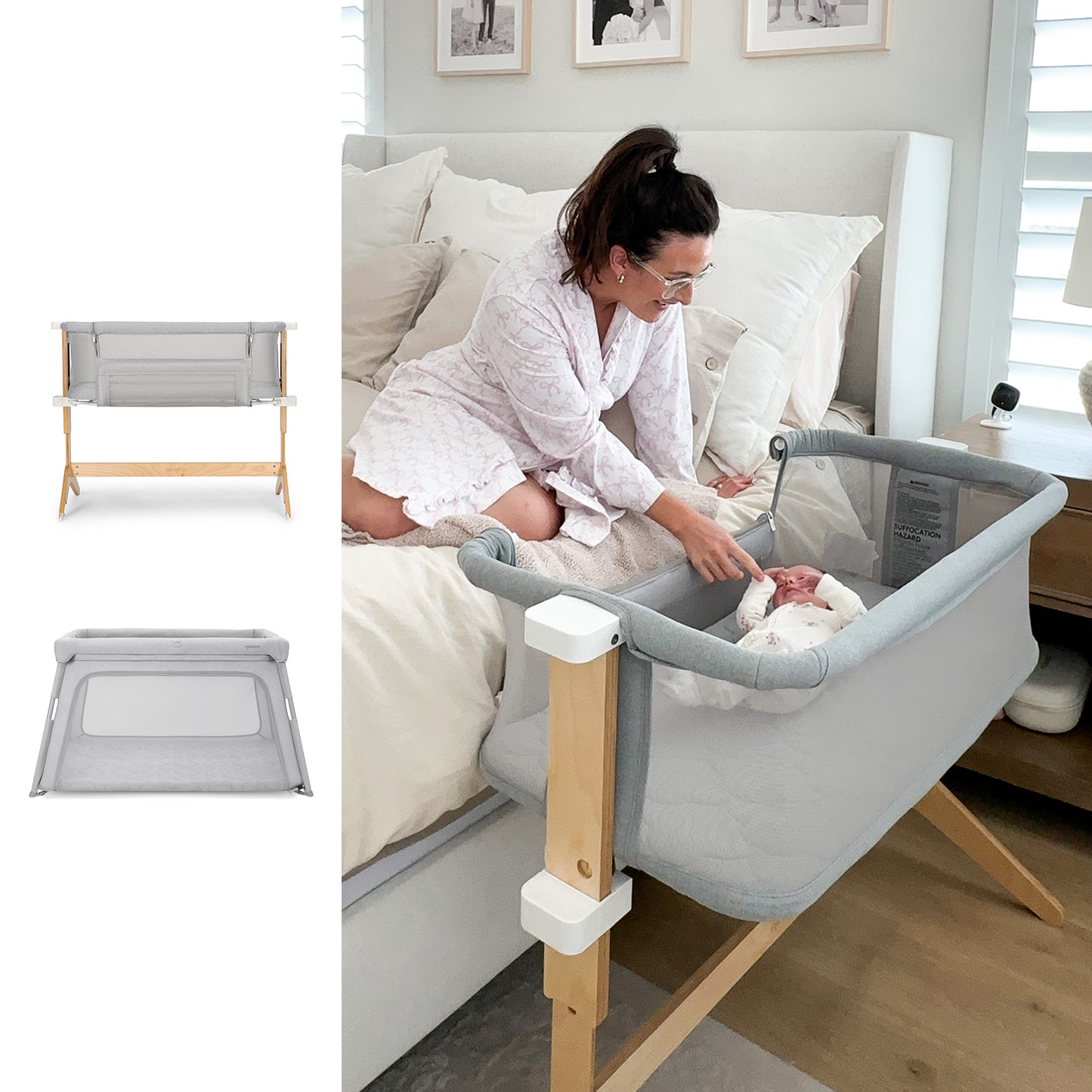 Bassinet & Bedside Sleeper + Deluxe Travel Crib - Image 2