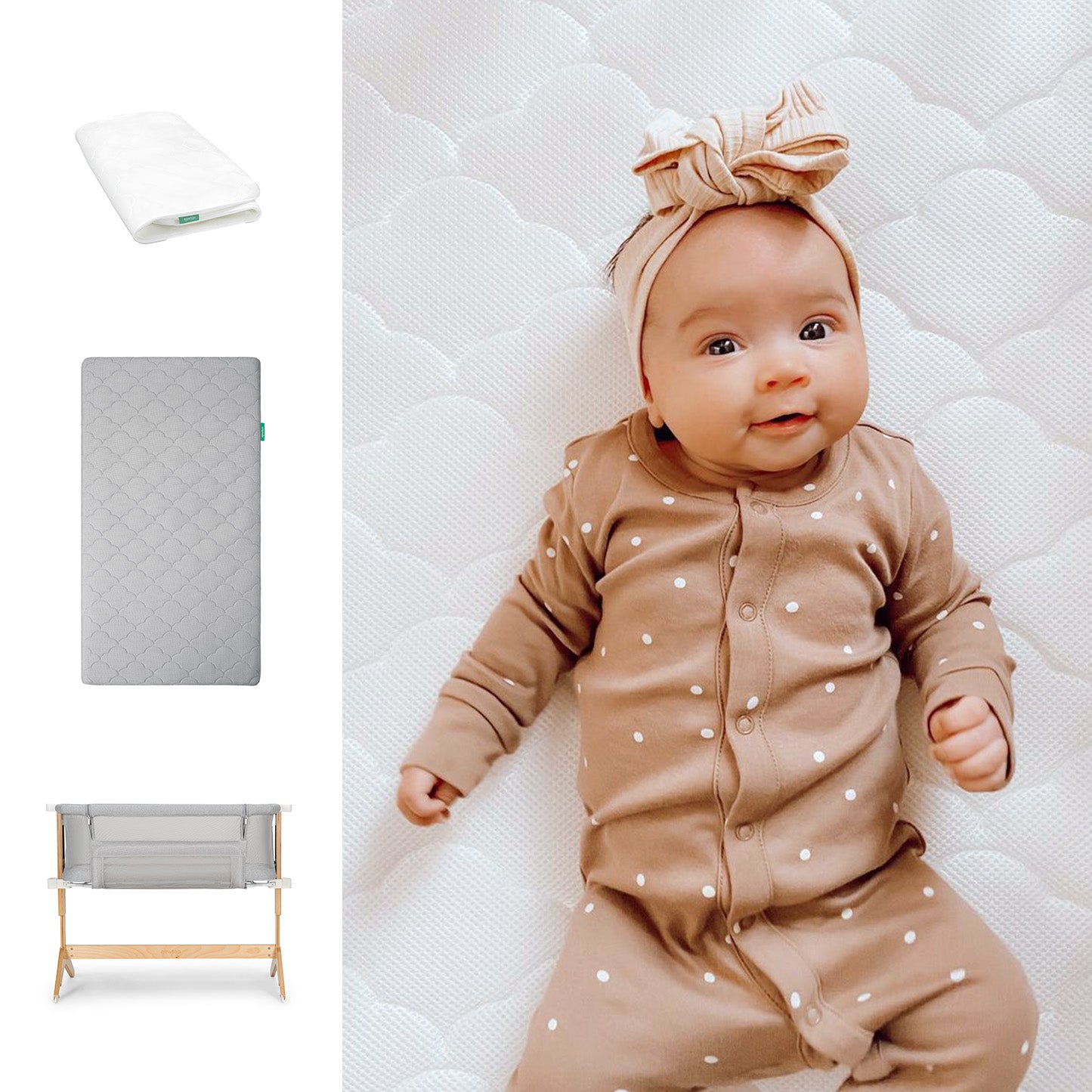 Bedside Sleeper. Original Crib Mattress + Waterproof Pad - Image 25